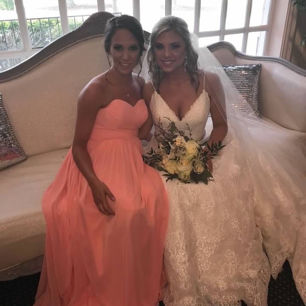 Peach bridesmaid dress